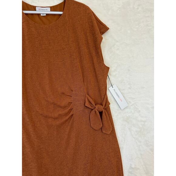 NWT Liz Claiborne Brown Knit Dress XXL 2XL Office Mature - Picture 2 of 6